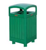 绿色塑胶木垃圾桶